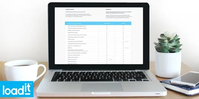 Loadit Business Delivery Solutions on computer