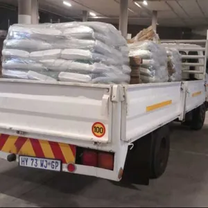 Bakkie load secured with ropes for moving day